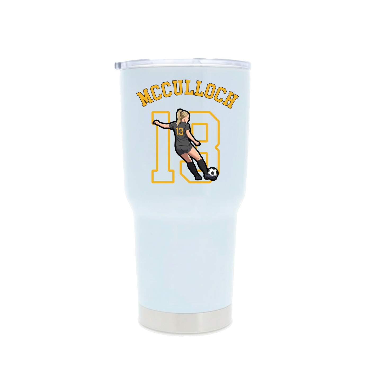 30oz Stainless Steel Tumbler — Shirsey Arch in White