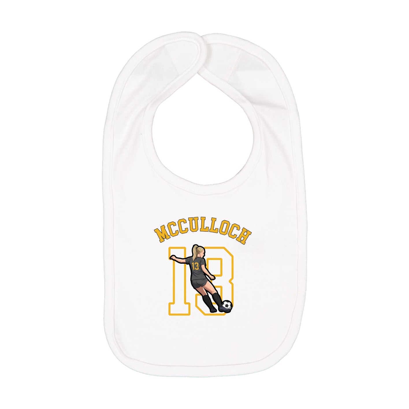 Infant Bib — Shirsey Arch in White