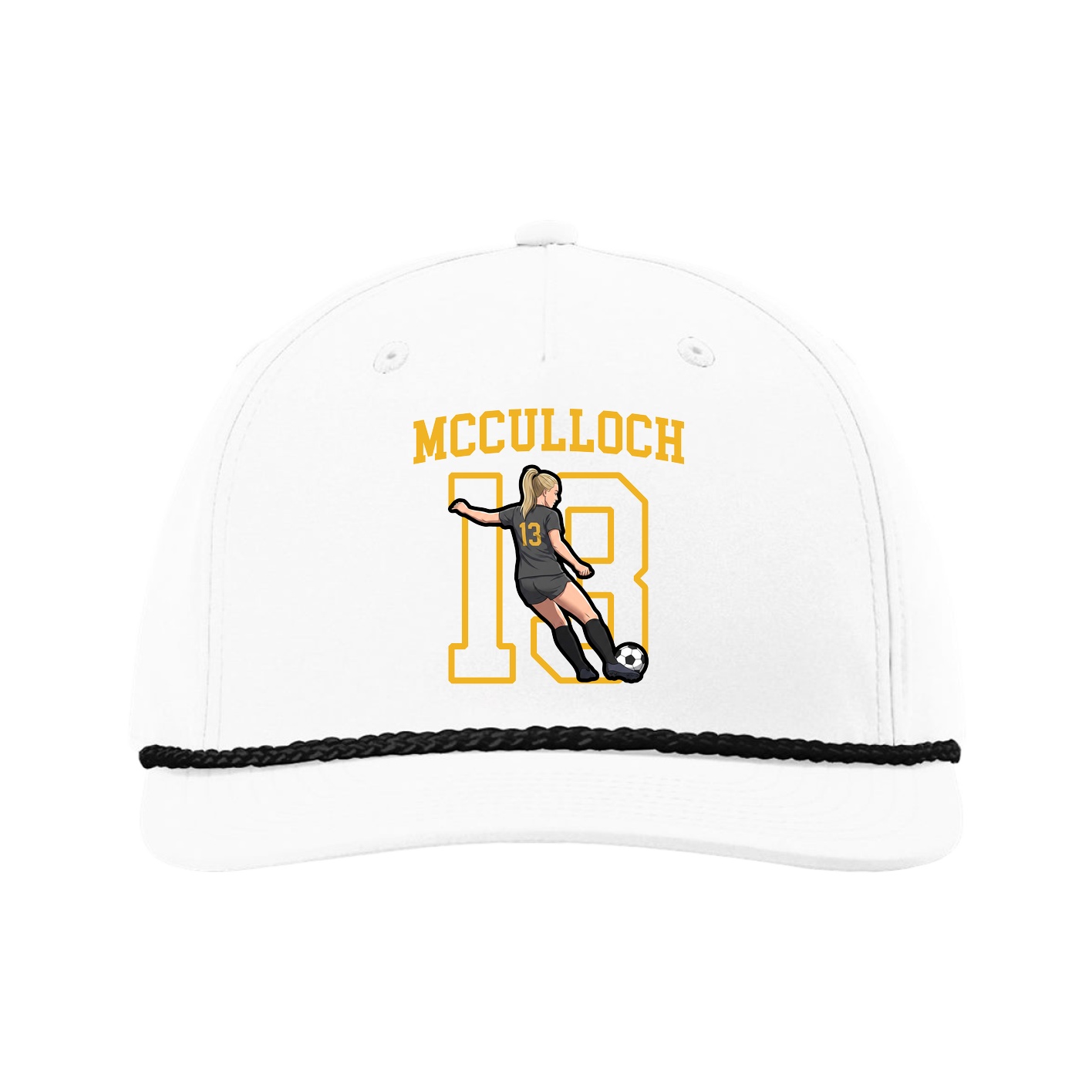 Five-Panel Classic Rope Cap — Shirsey in White