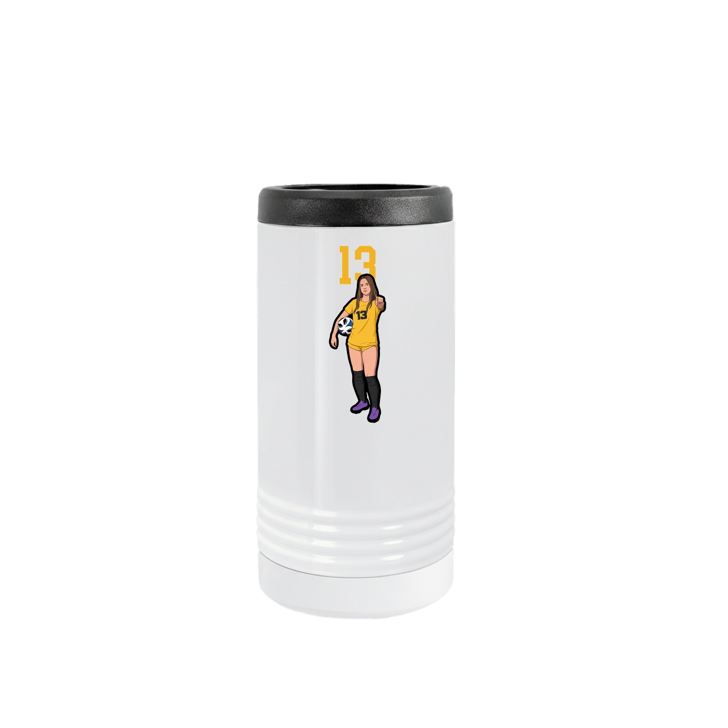 Slim Beverage Holder — Number Top in White