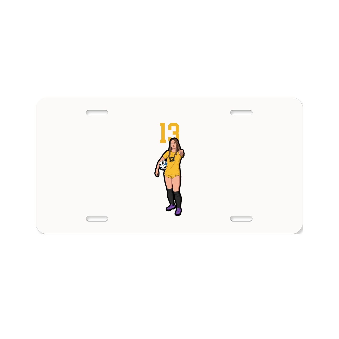 License Plate — Number Top in Classic