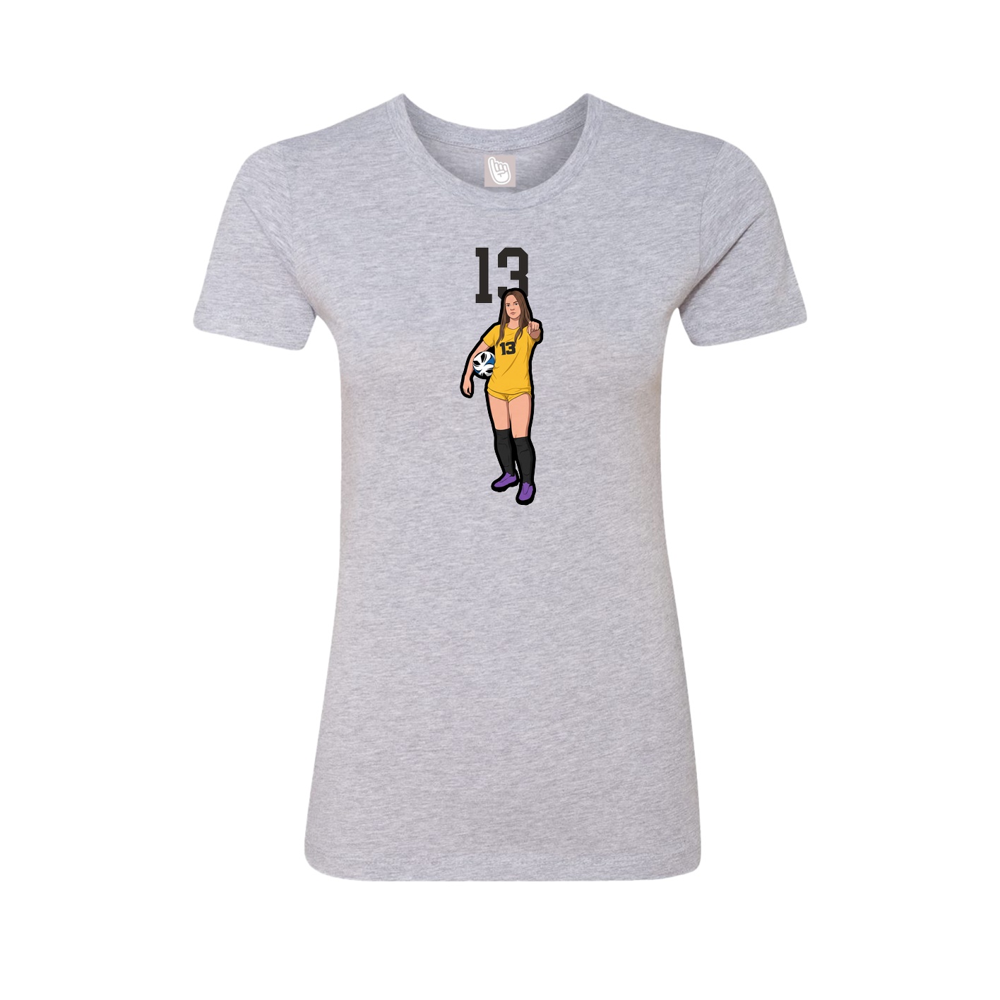 Womens Tee — Number Top in Grey