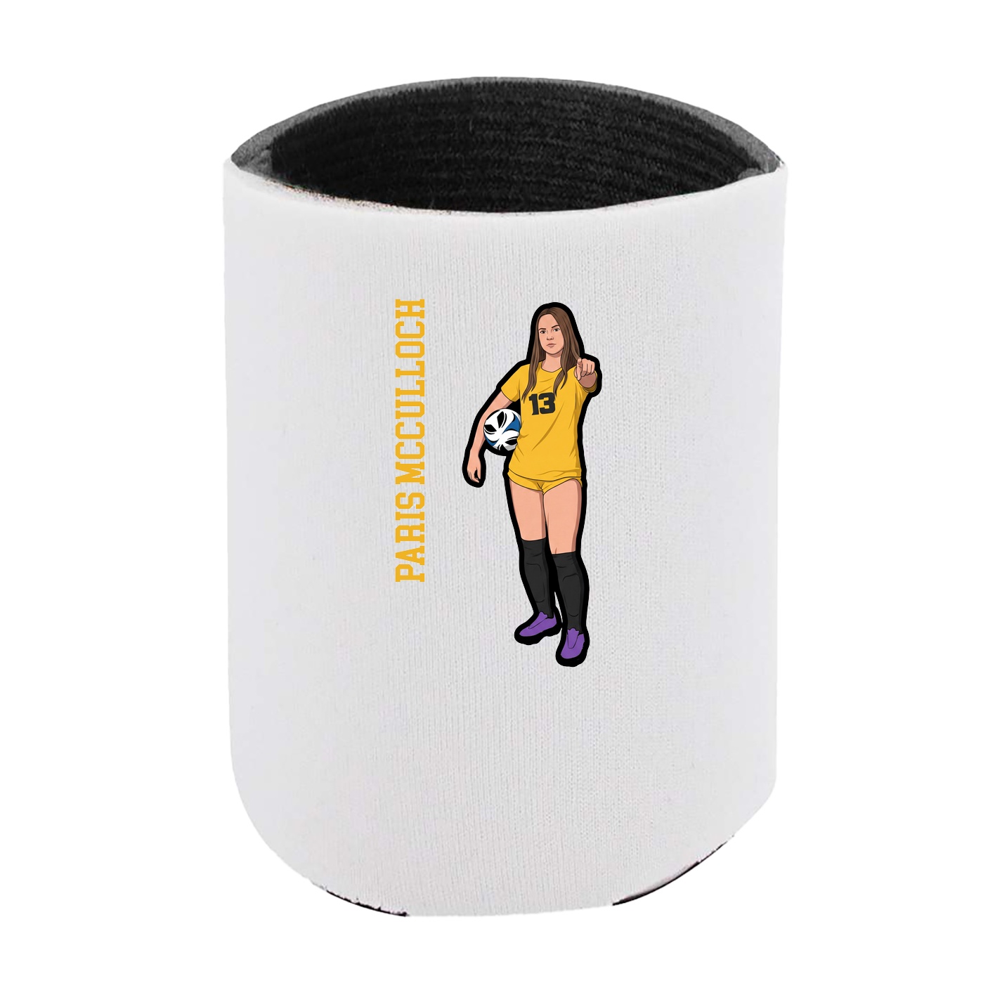 Can Holder — Name Vertical in White