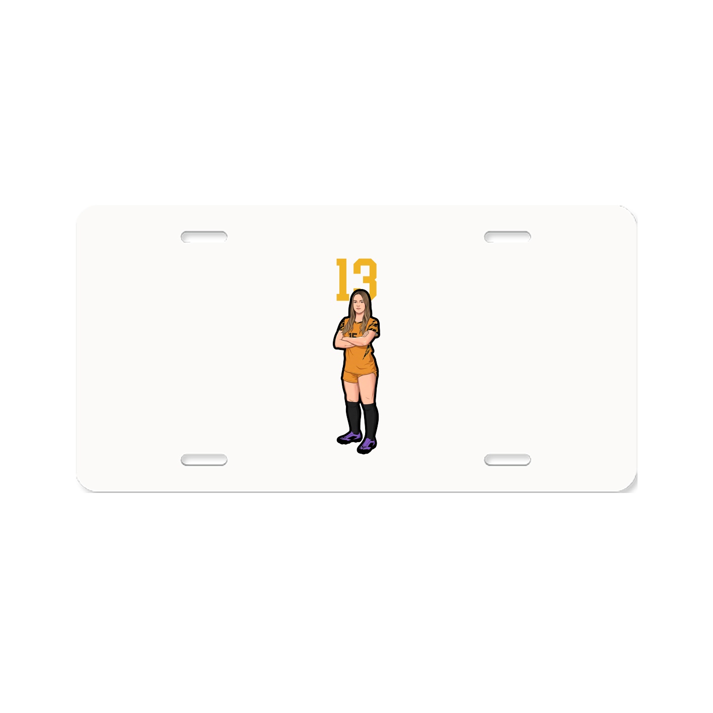 License Plate — Number Top in Classic