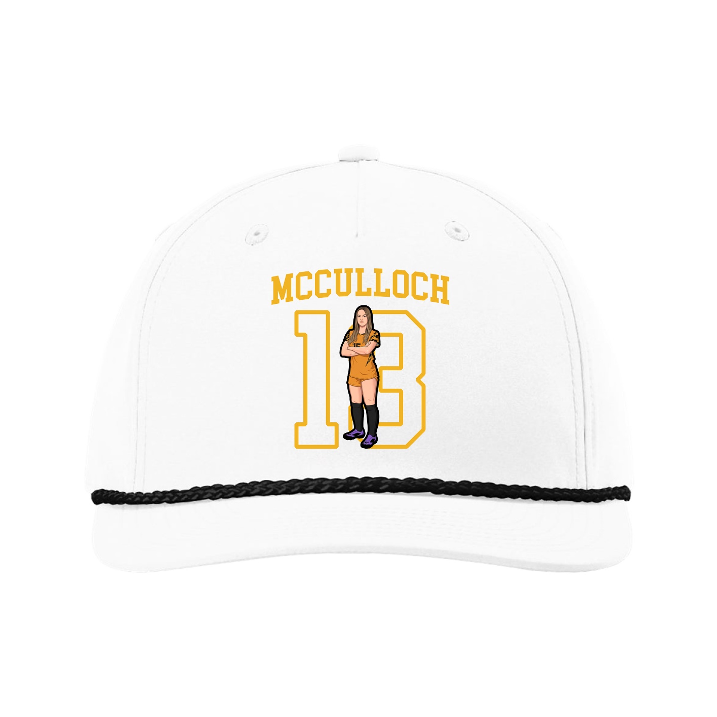 Five-Panel Classic Rope Cap — Shirsey in White
