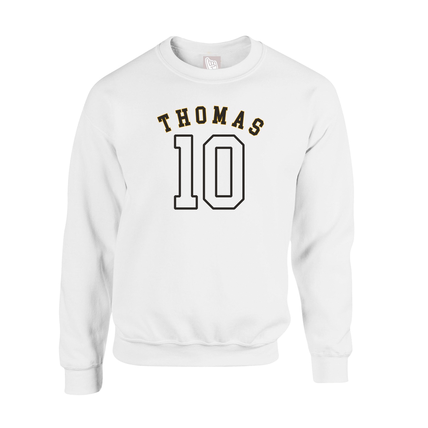 Fleece Crew — Shirsey Arch in White