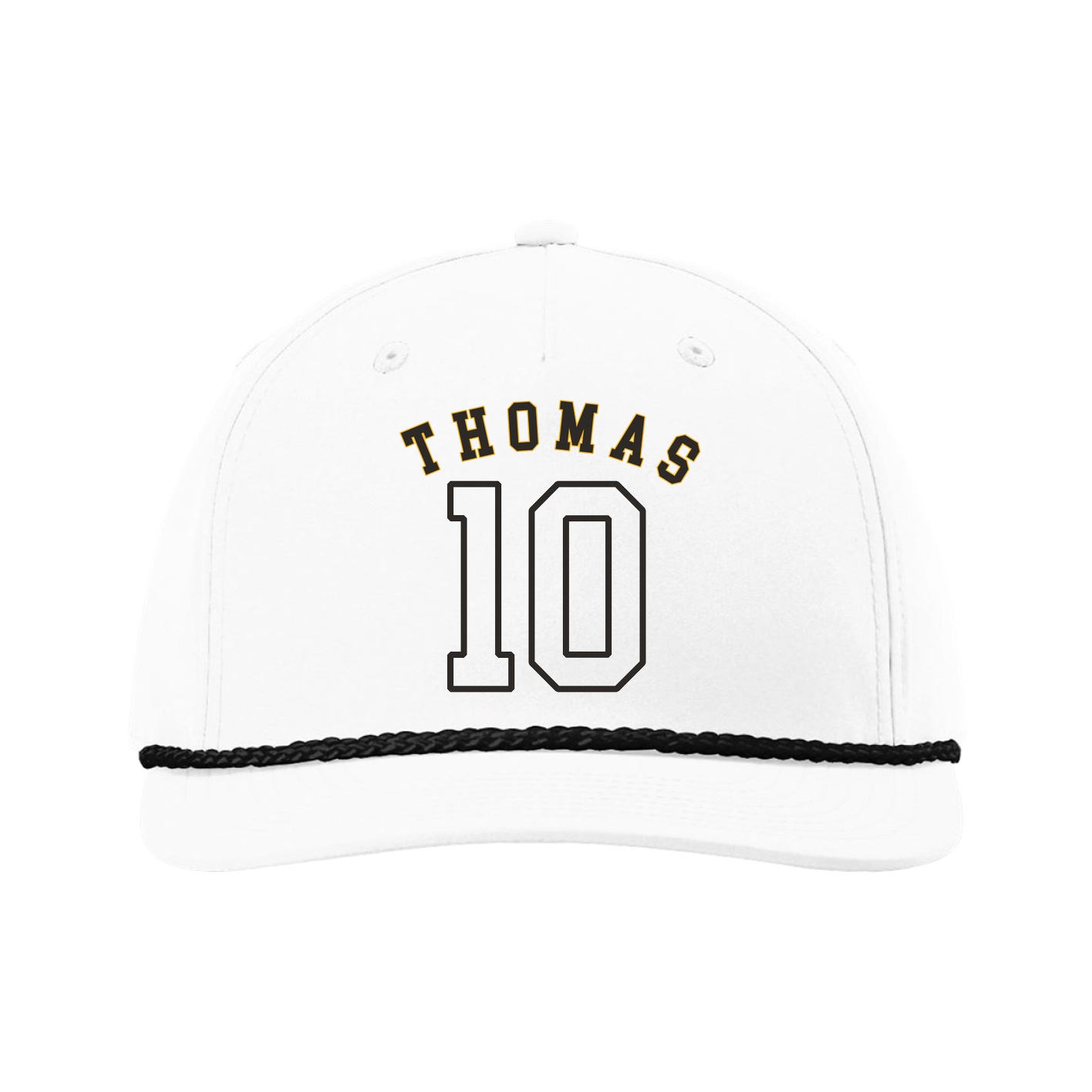 Five-Panel Classic Rope Cap — Shirsey Arch in White