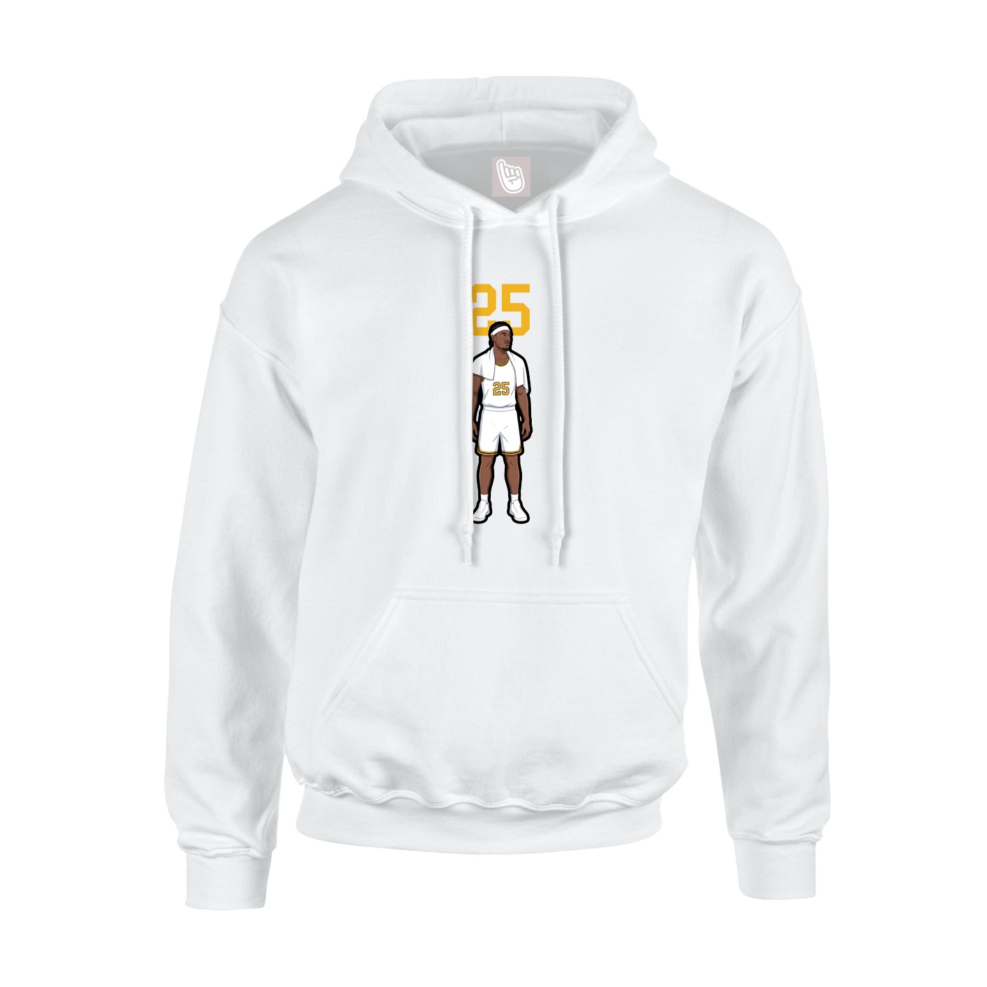 Hoodie — Number Top in White