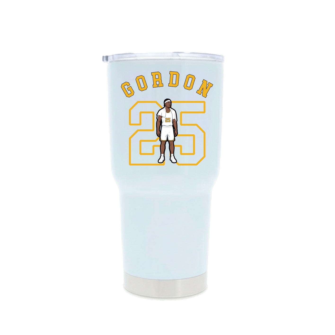 30oz Stainless Steel Tumbler — Shirsey Arch in White