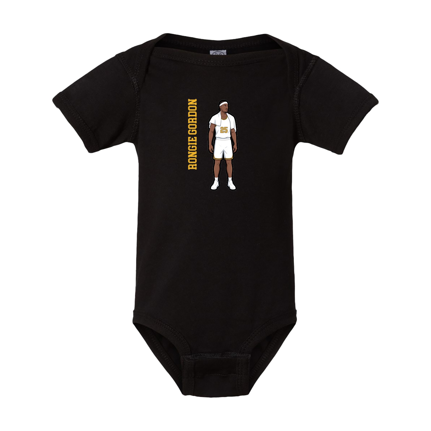 Baby Onesie — Name Vertical in Black