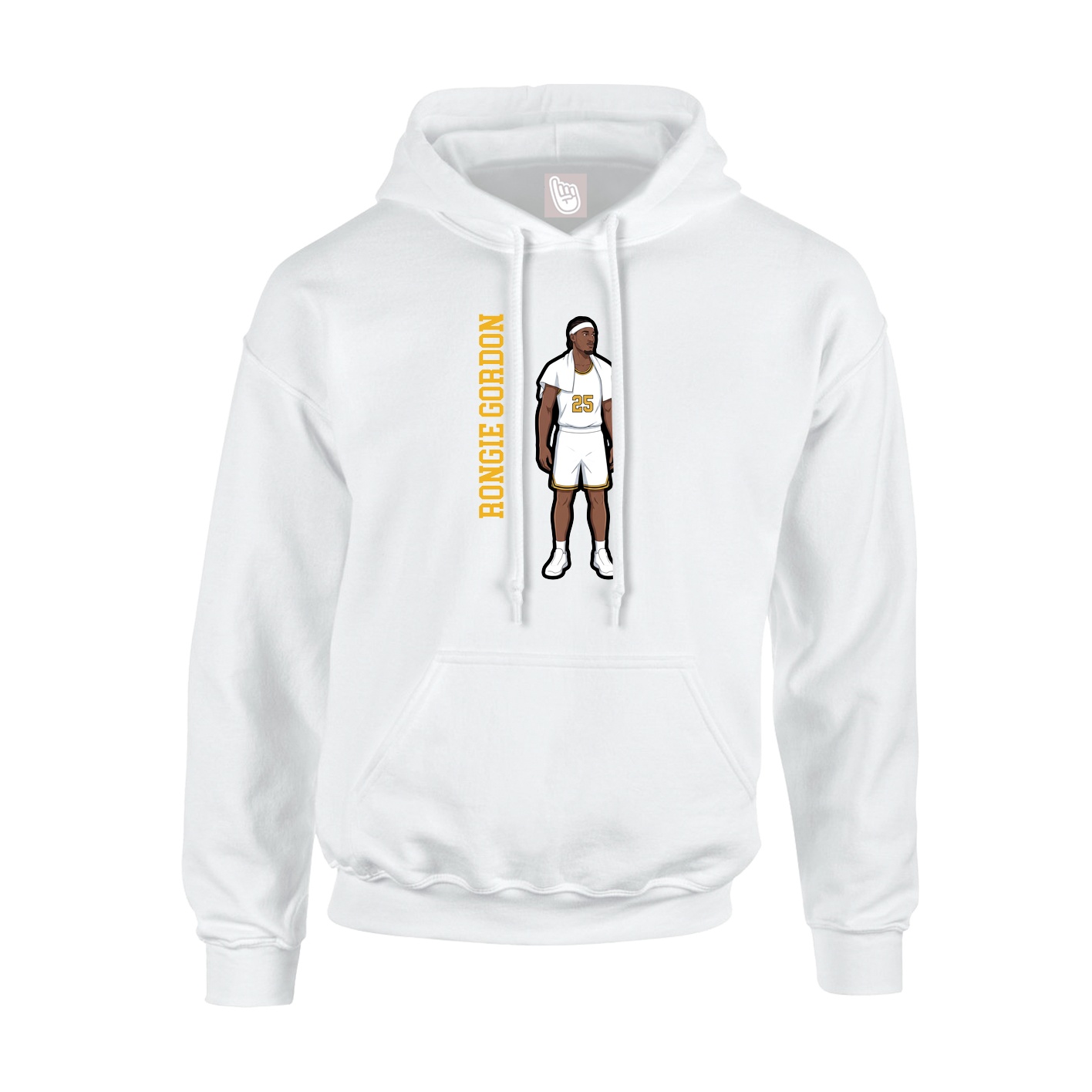 Hoodie — Name Vertical in White