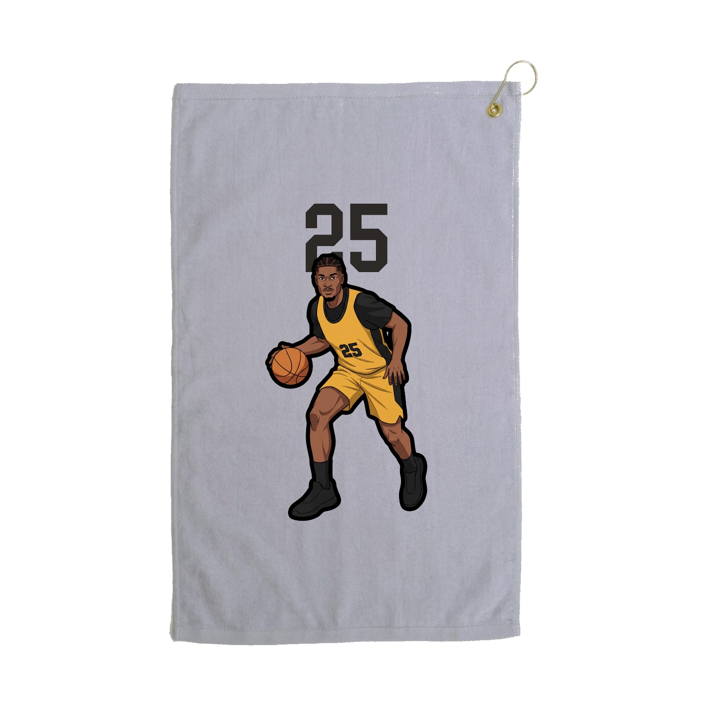 Golf Towel — Number Top in Grey