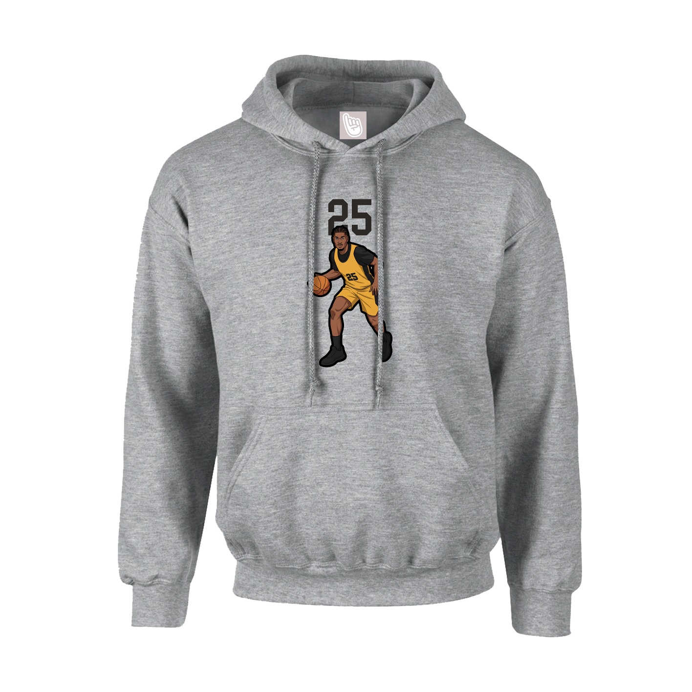 Hoodie — Number Top in Grey