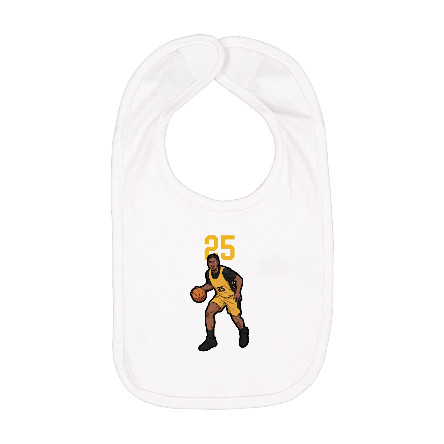 Infant Bib — Number Top in White