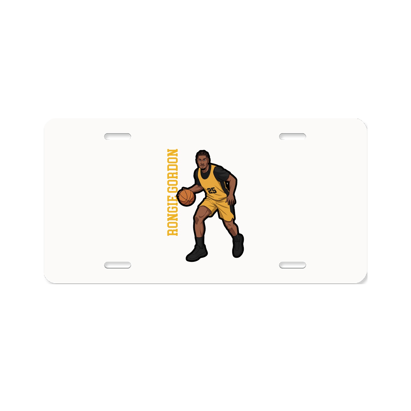 License Plate — Name Vertical in Classic