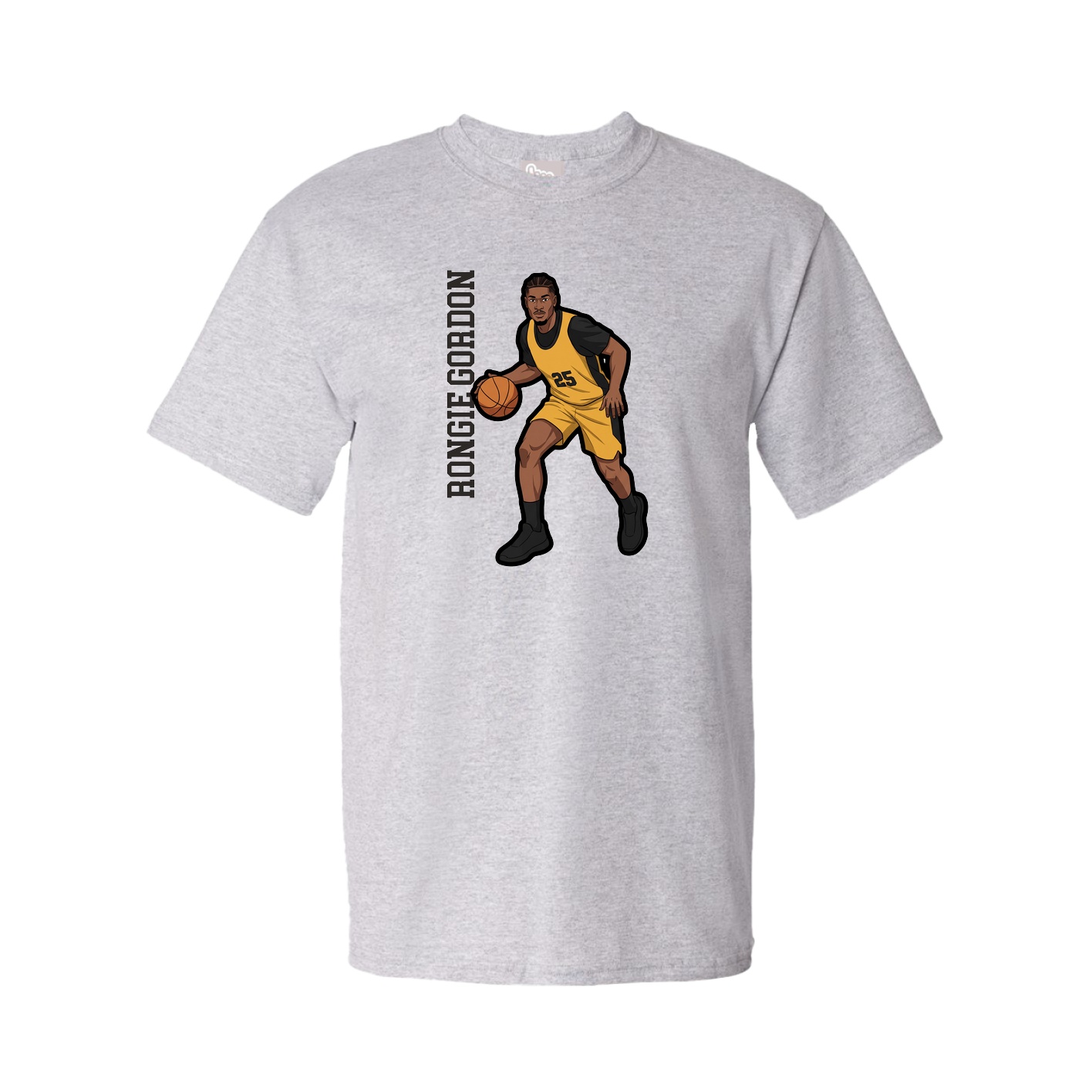 Tee — Name Vertical in Grey
