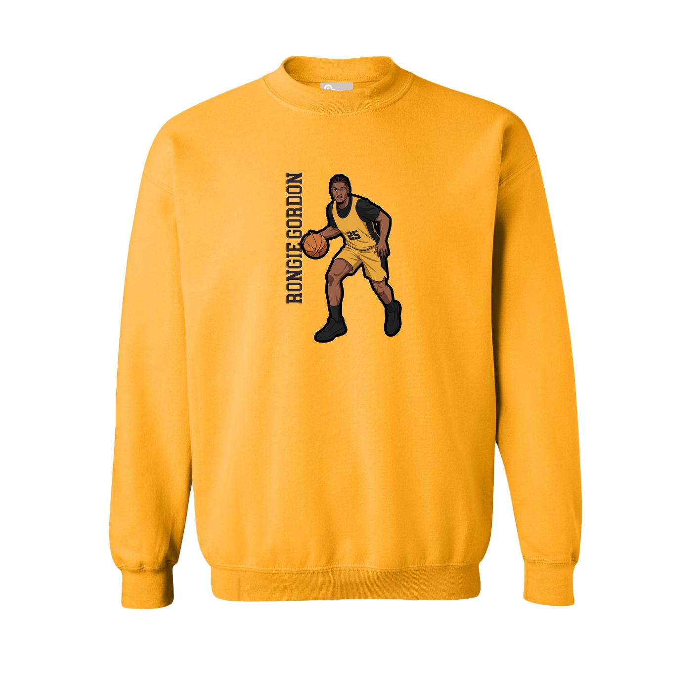 Fleece Crew — Name Vertical in Gold