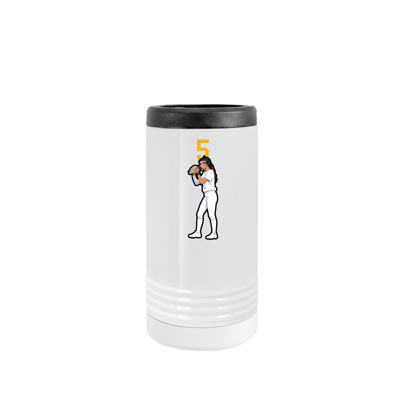 Slim Beverage Holder — Number Top in White