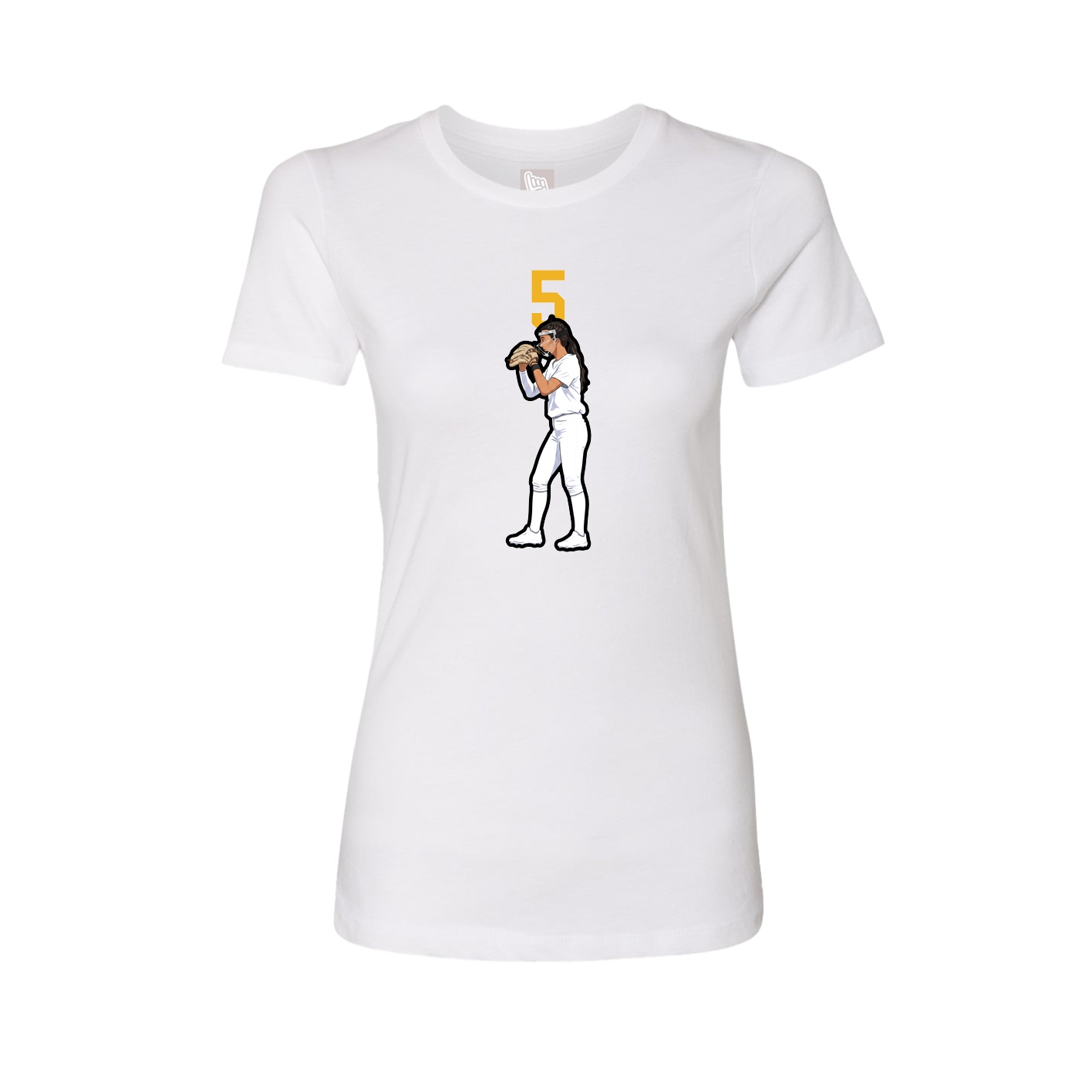 Womens Tee — Number Top in White