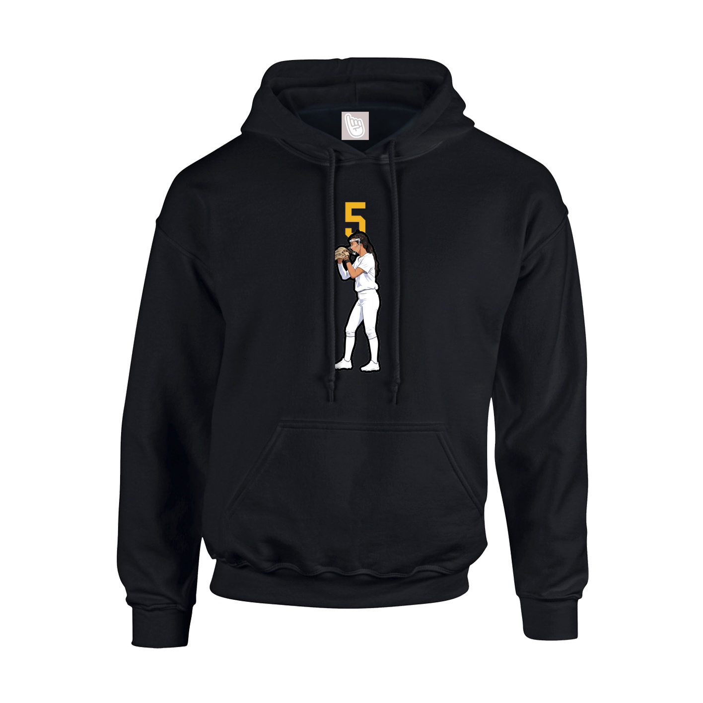 Youth Hoodie — Number Top in Black