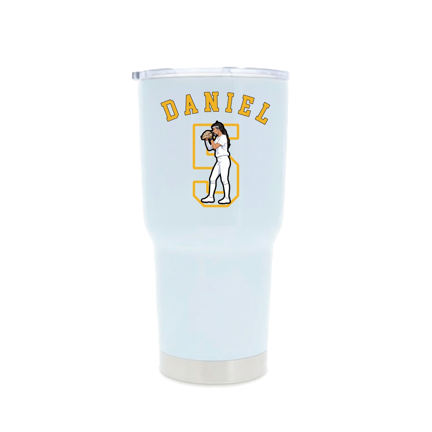 30oz Stainless Steel Tumbler — Shirsey Arch in White