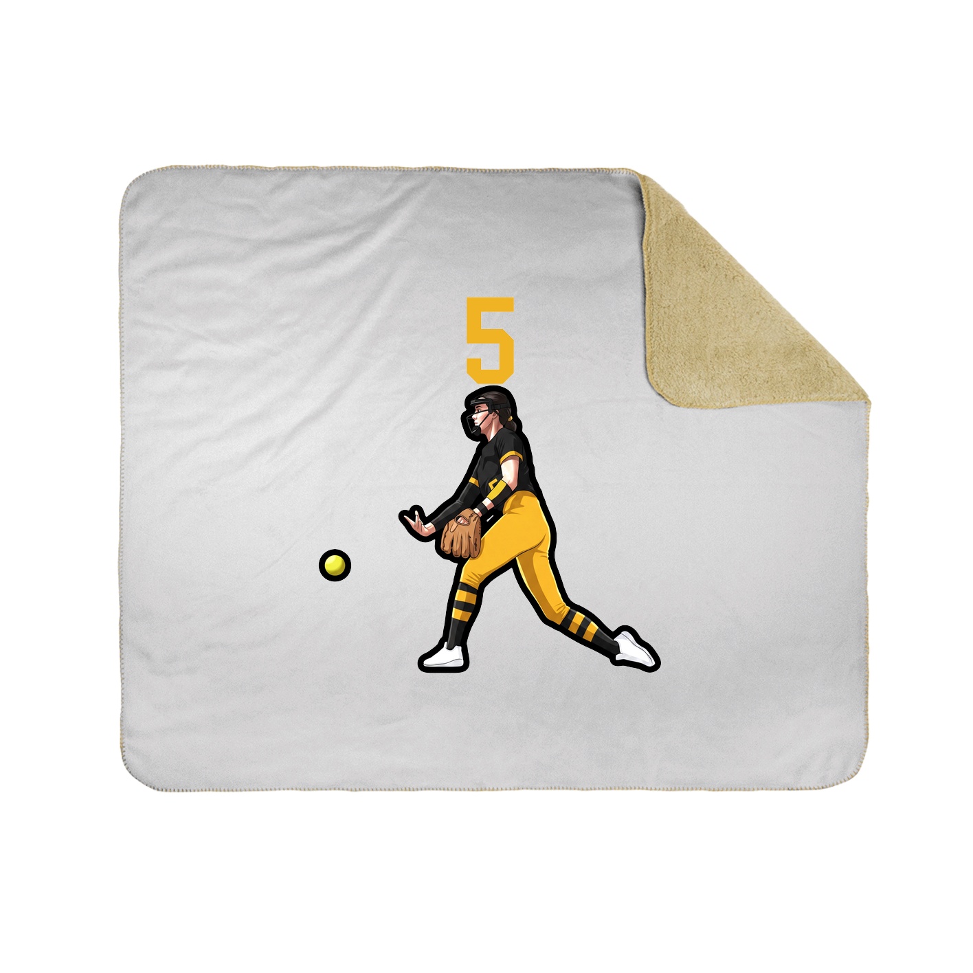 Throw Blanket — Number Top in White