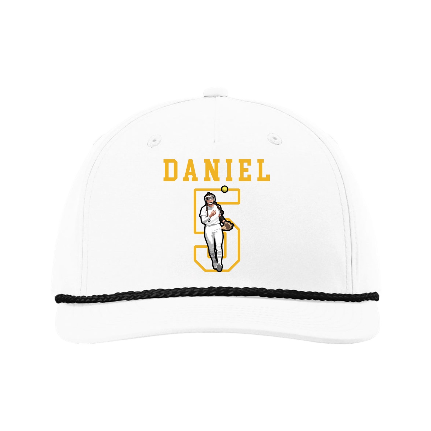 Five-Panel Classic Rope Cap — Shirsey in White