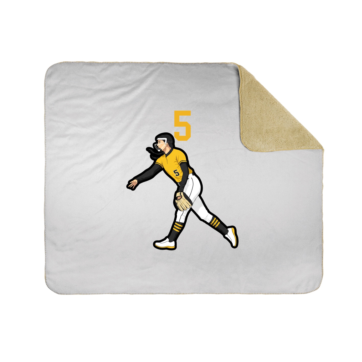 Throw Blanket — Number Top in White