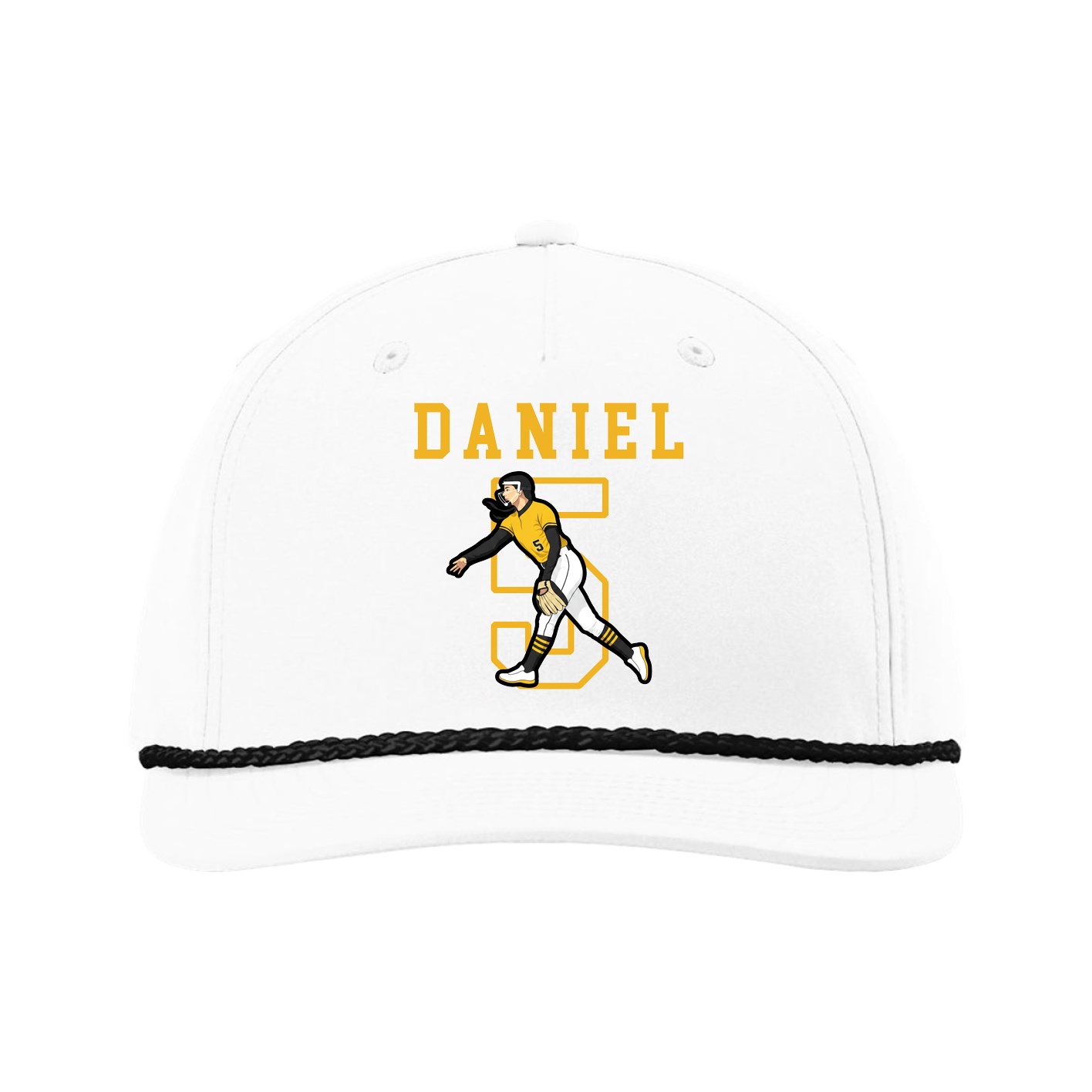 Five-Panel Classic Rope Cap — Shirsey in White