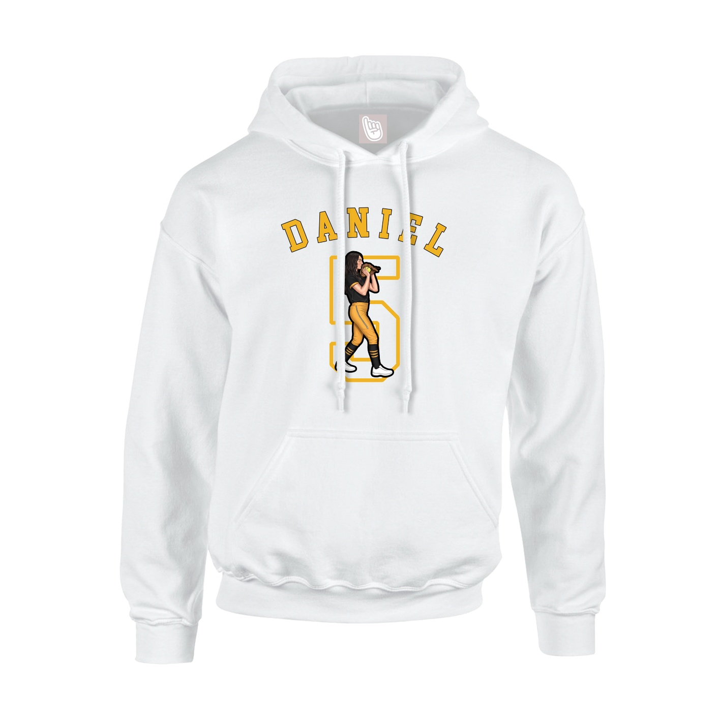 Youth Hoodie — Shirsey Arch in White