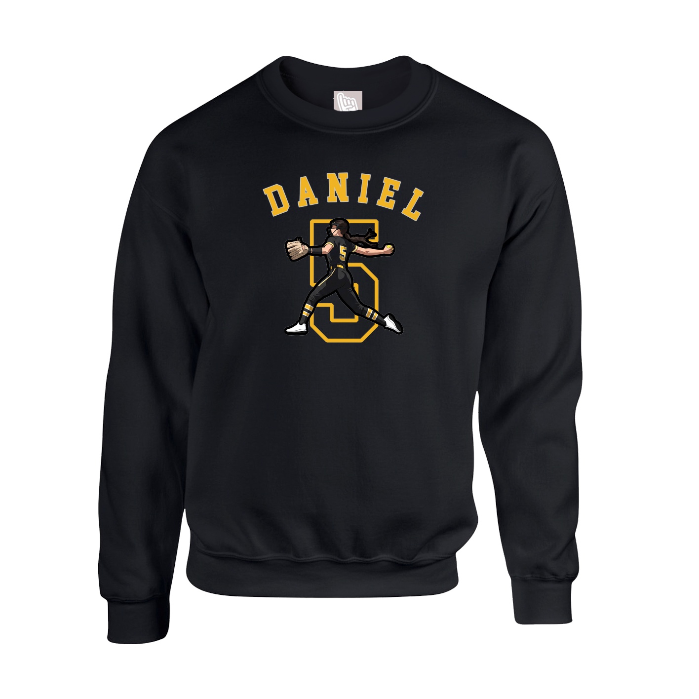Fleece Crew — Shirsey Arch in Black
