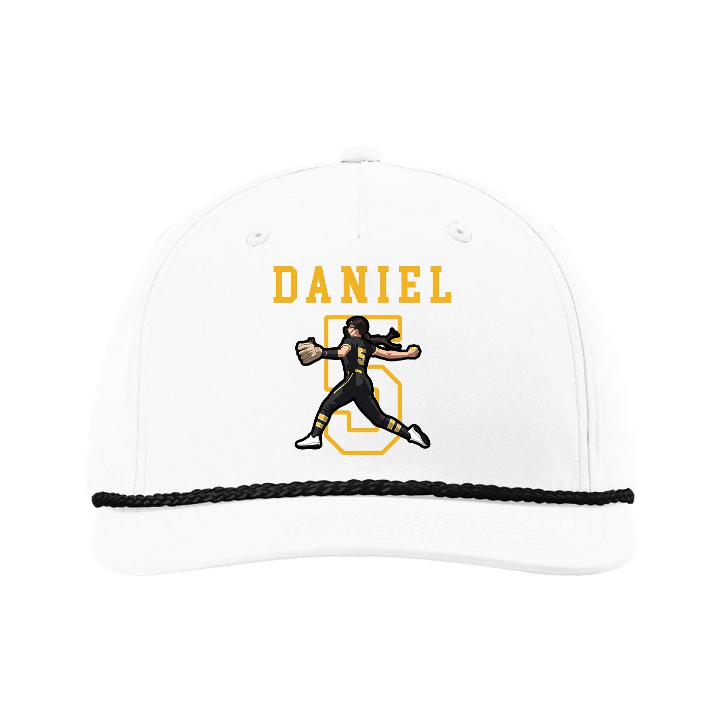 Five-Panel Classic Rope Cap — Shirsey in White