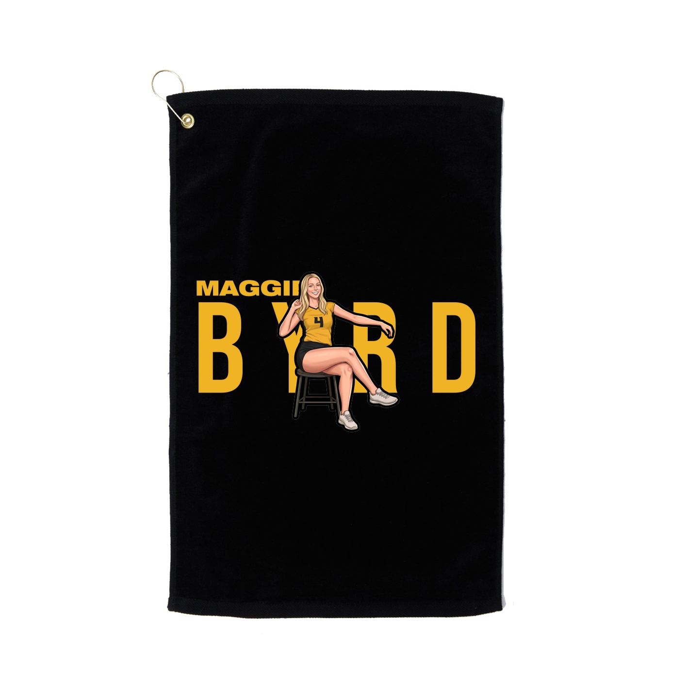 Golf Towel — Player Name in Black