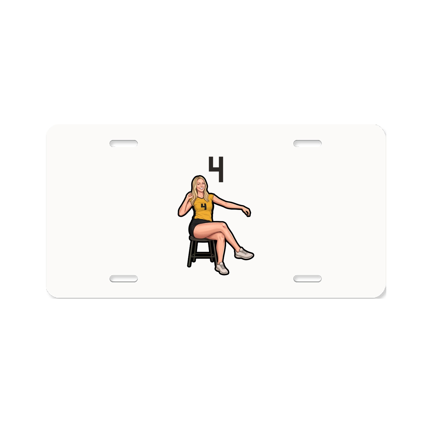 License Plate — Number Top in Classic