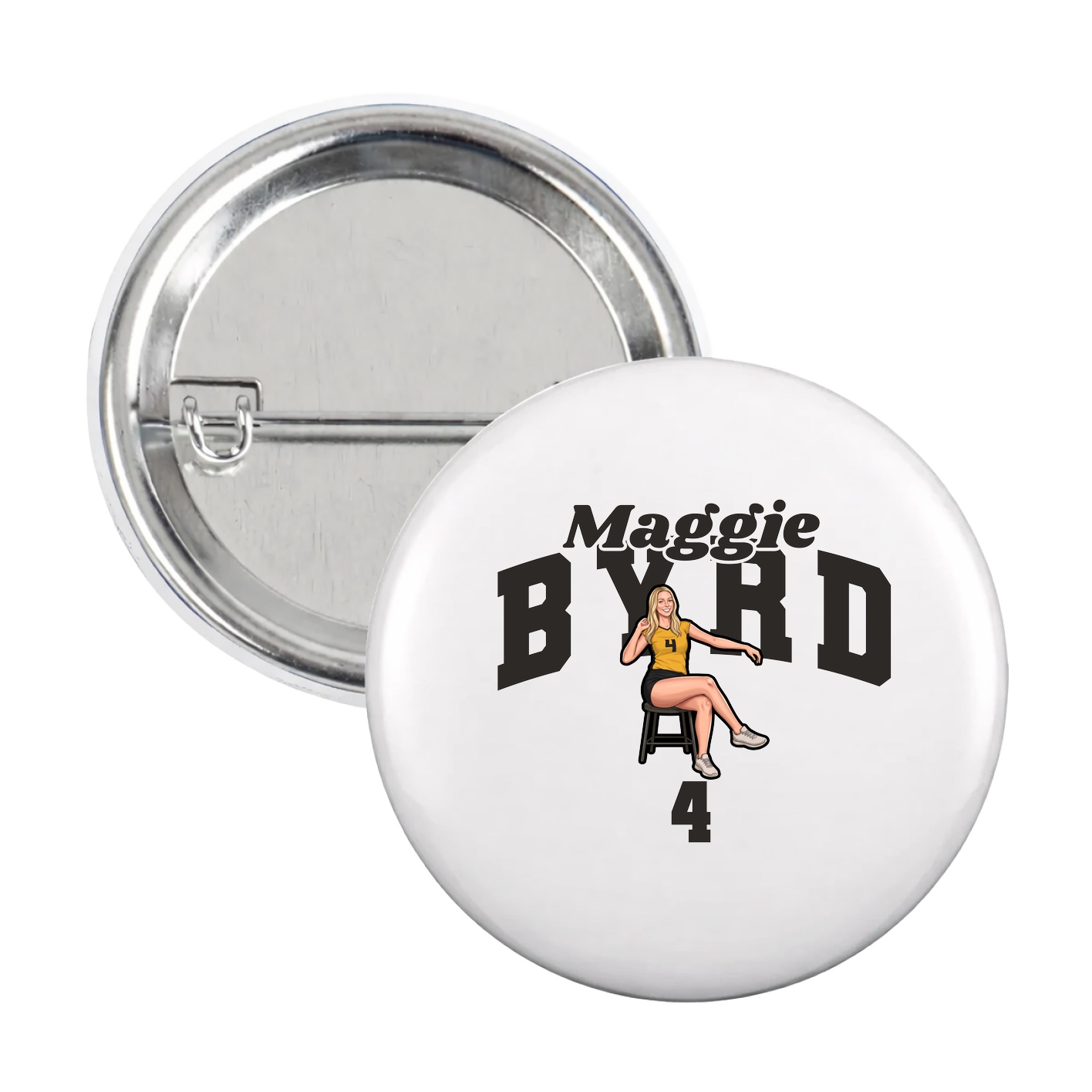 Game Day Button — Signature Arch in White
