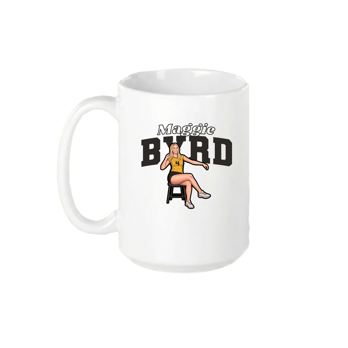 15oz Coffee Mug — Name Arch in White