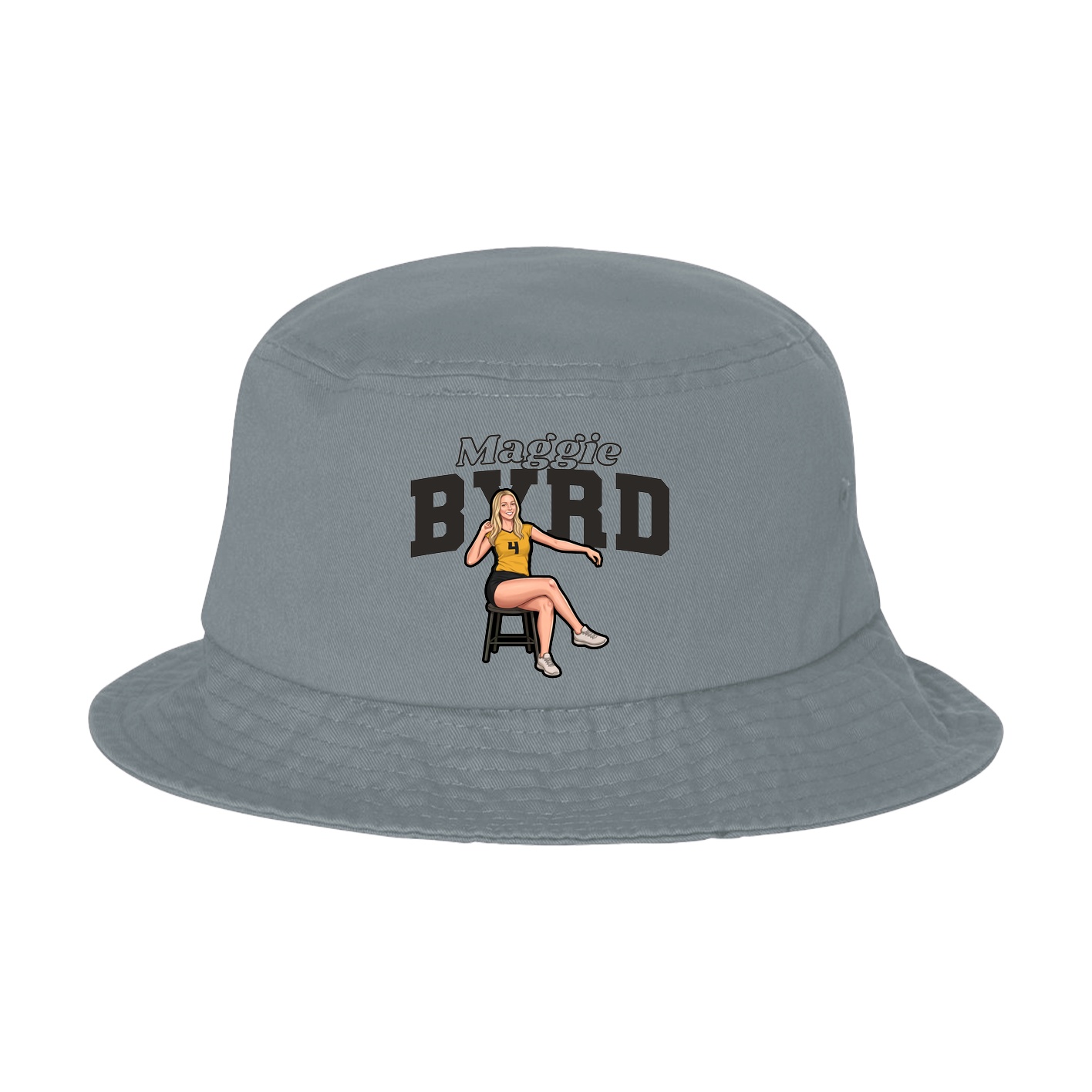 Bucket Cap — Name Arch in Grey
