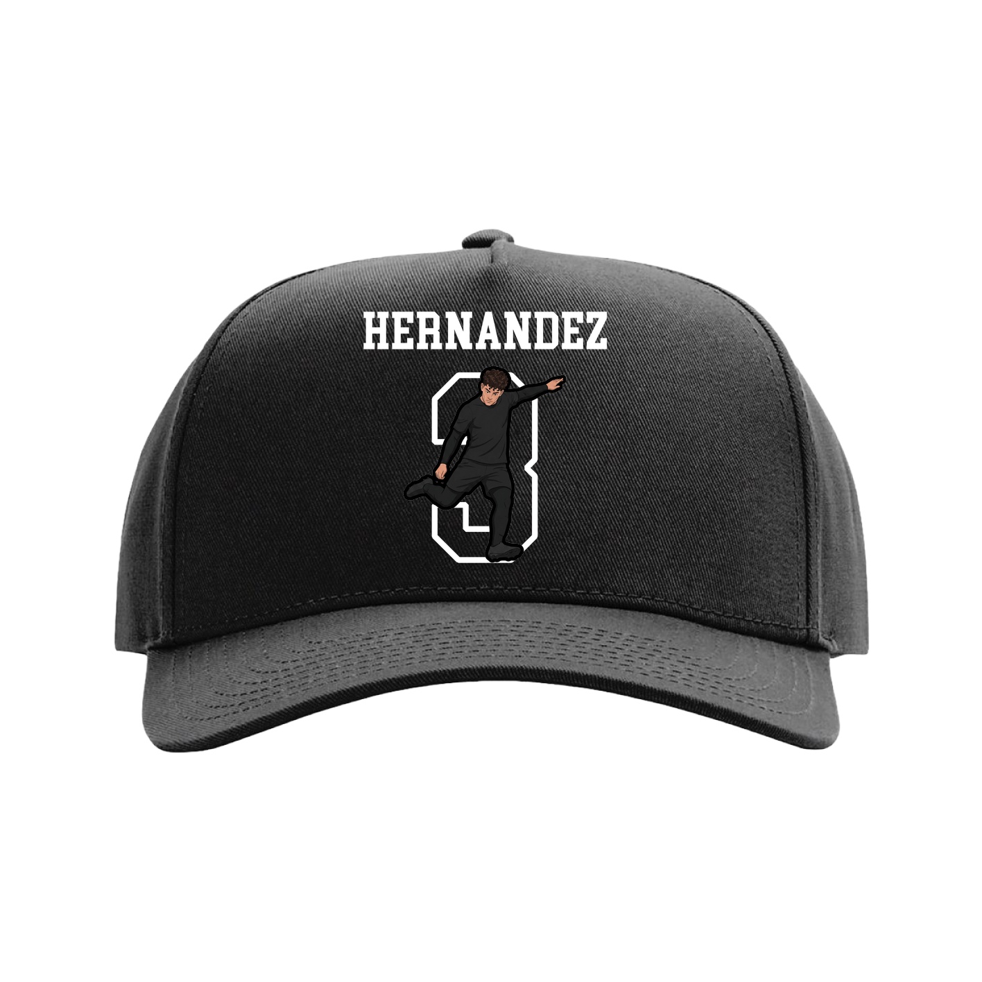 Full Fabric Five-Panel Champ Cap — Shirsey in Black