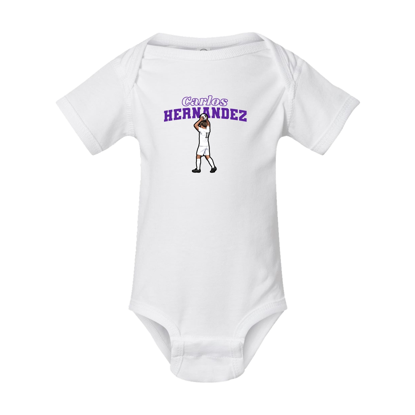 Baby Onesie — Name Arch in White