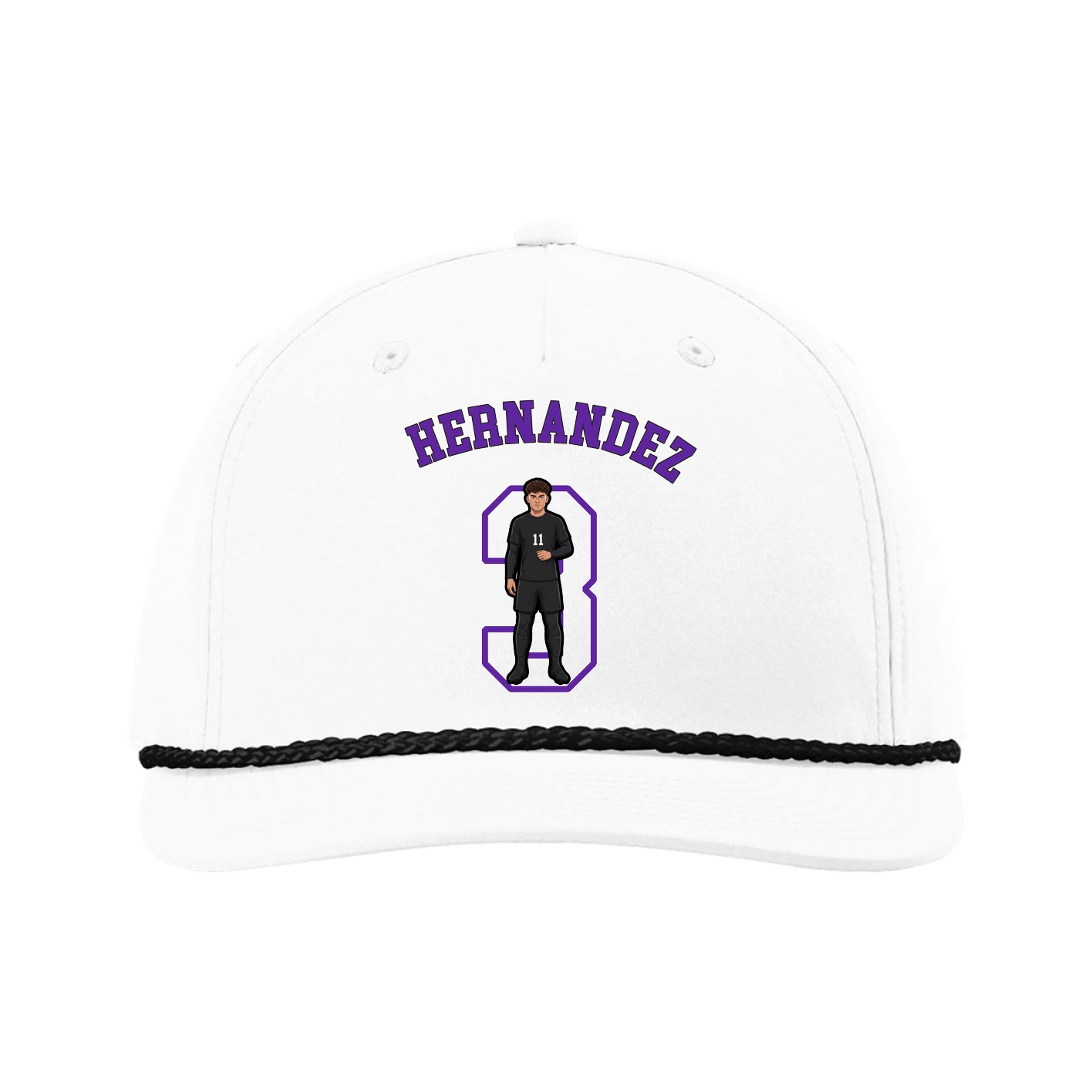 Five-Panel Classic Rope Cap — Shirsey Arch in White