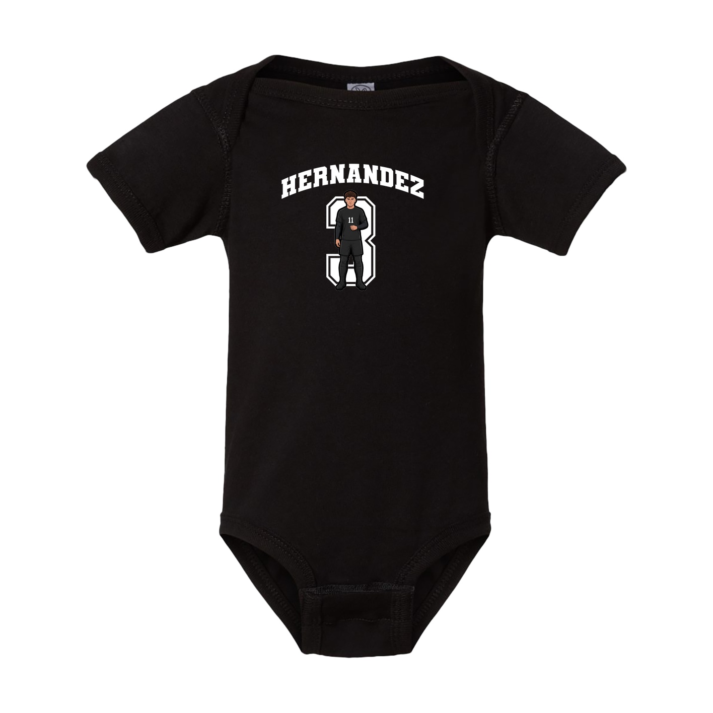 Baby Onesie — Number in Black