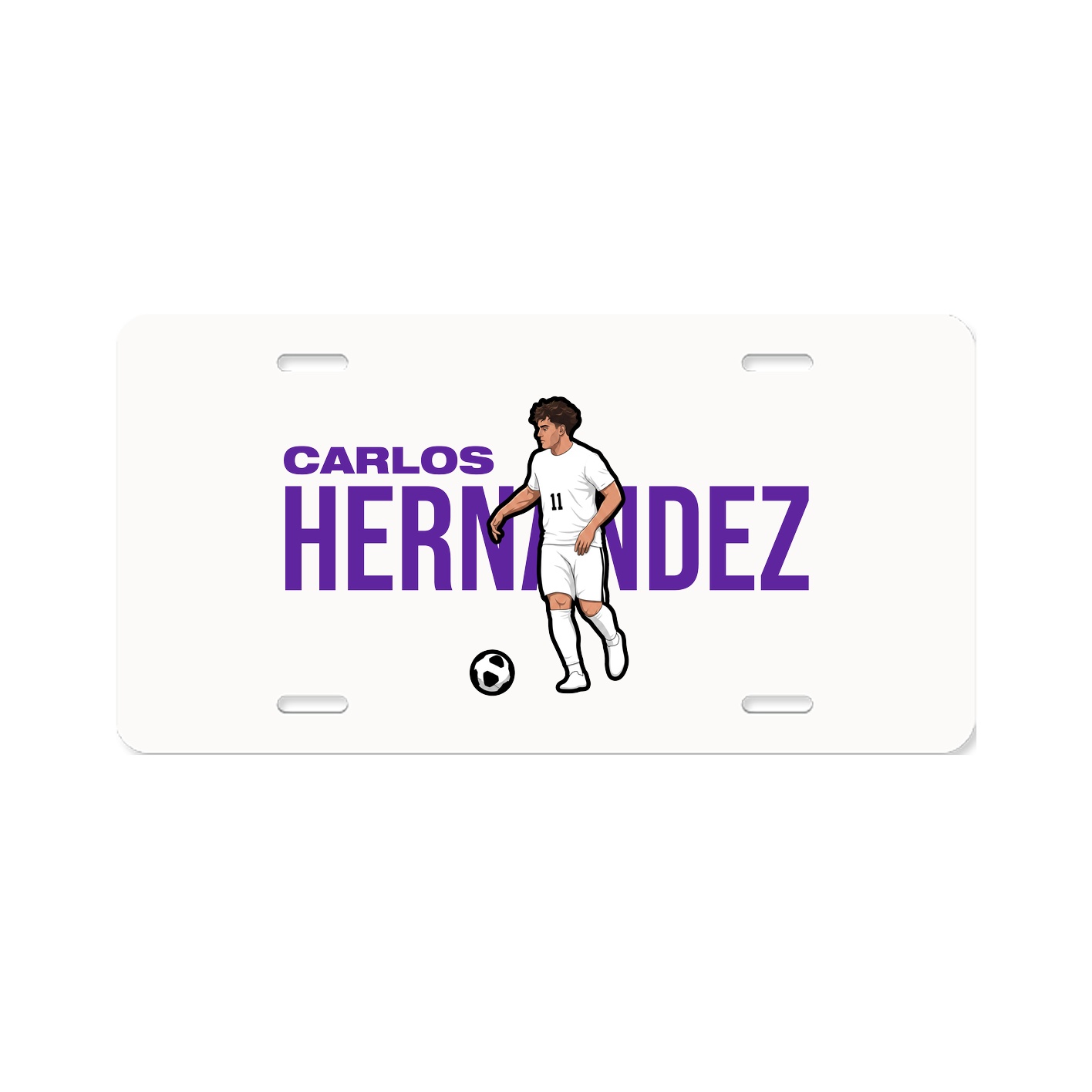 License Plate — Player Name in Classic