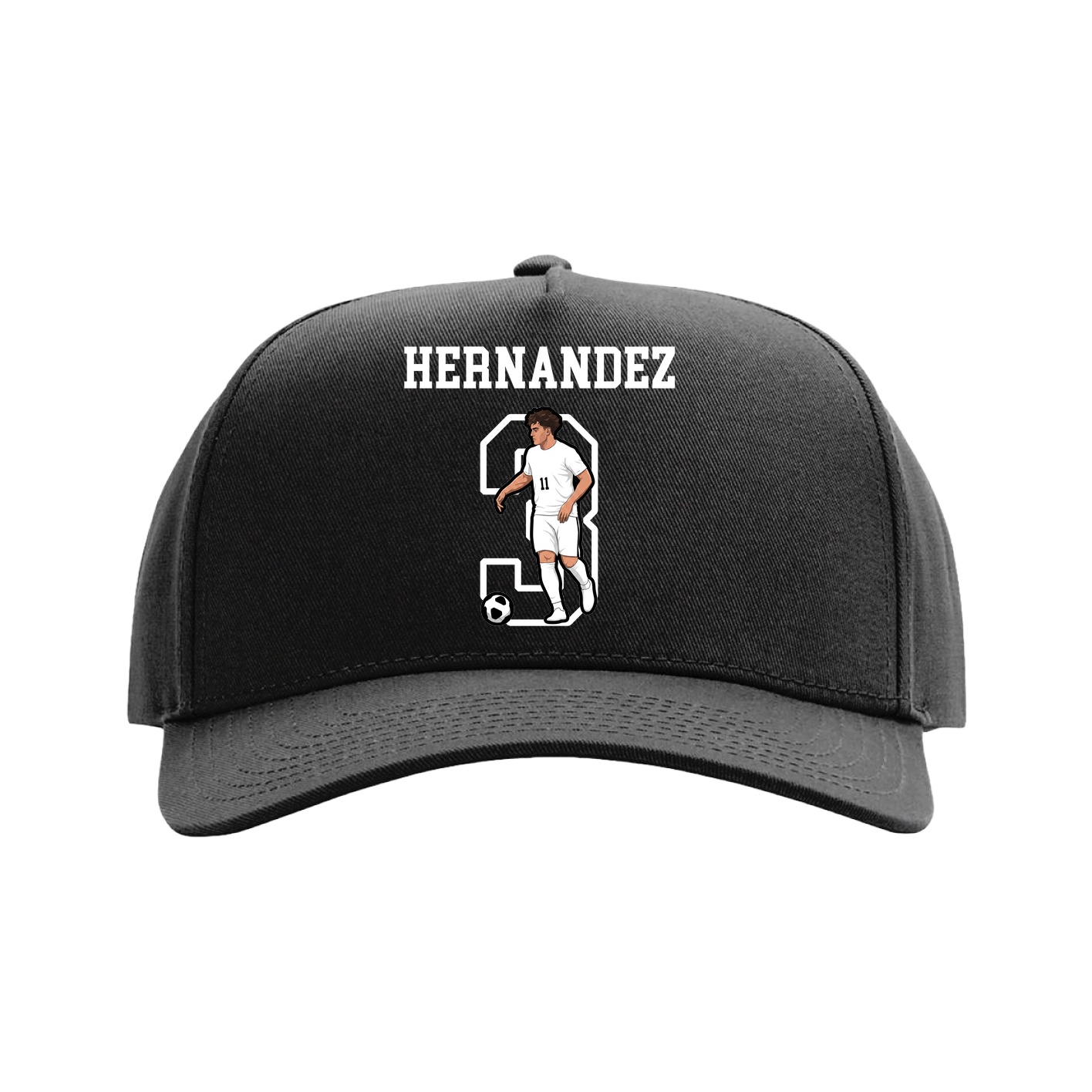 Full Fabric Five-Panel Champ Cap — Shirsey in Black