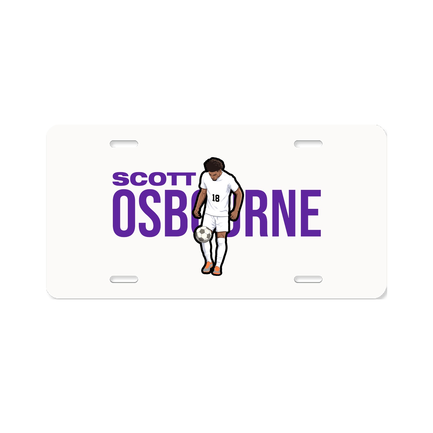 License Plate — Player Name in Classic