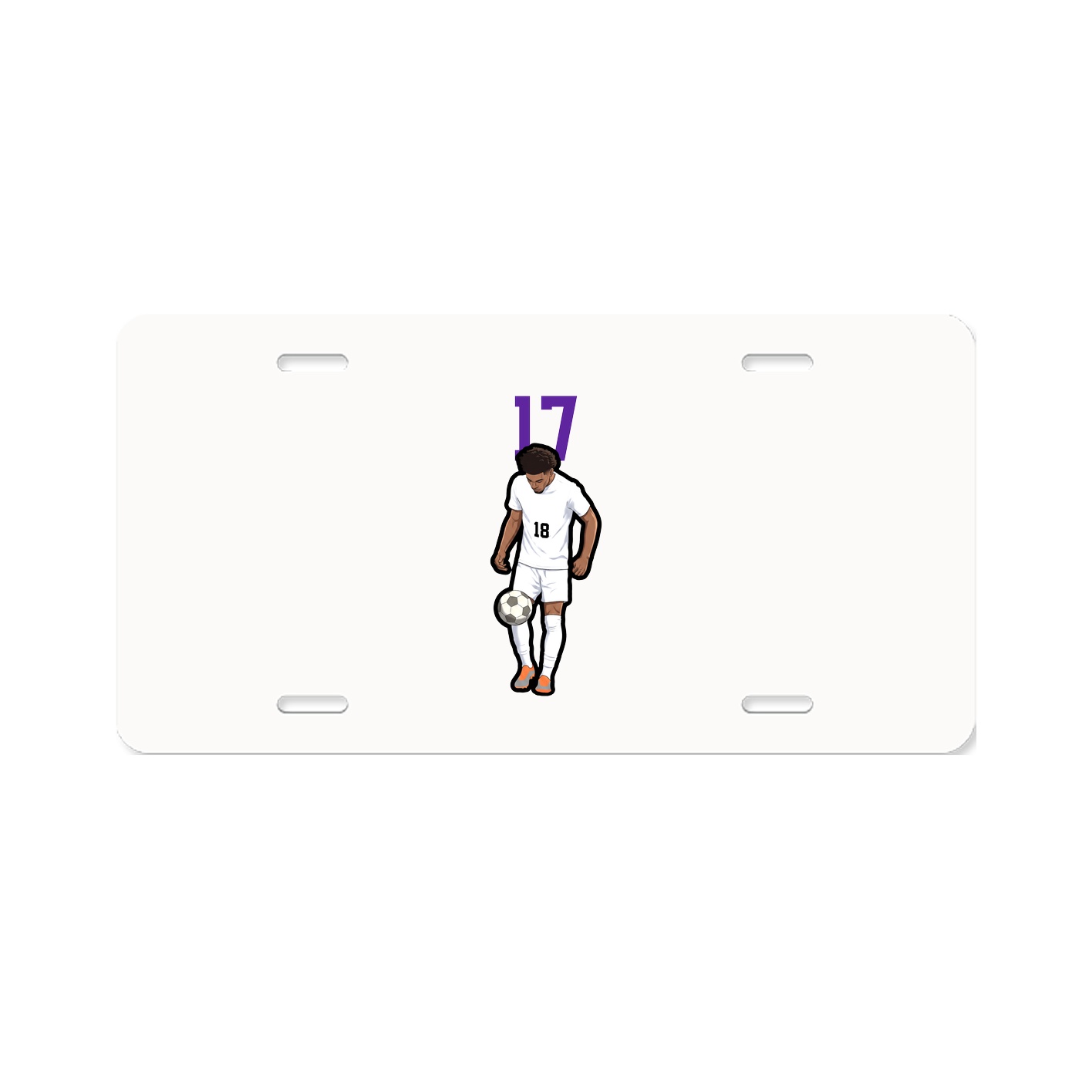 License Plate — Number Top in Classic
