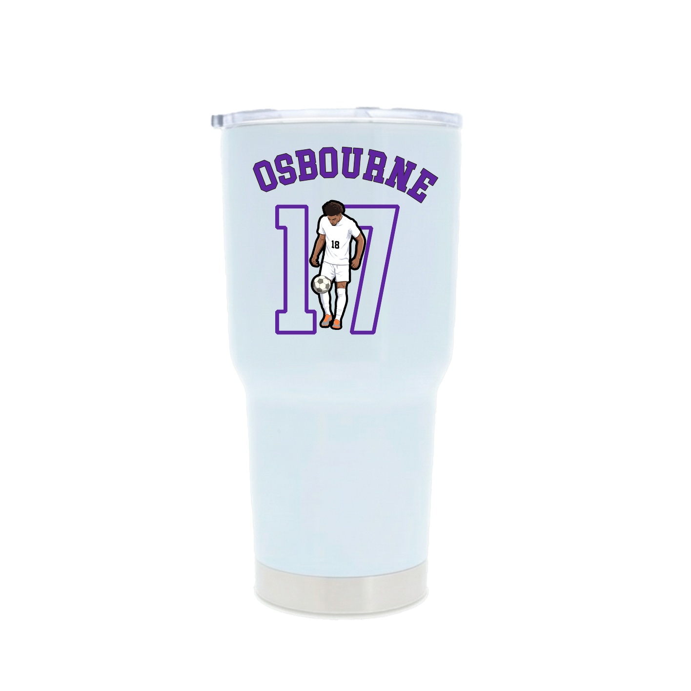 30oz Stainless Steel Tumbler — Shirsey Arch in White