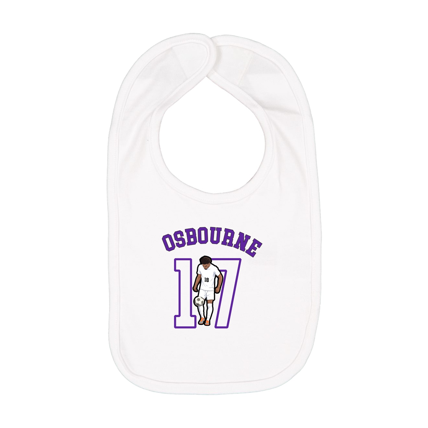Infant Bib — Shirsey Arch in White