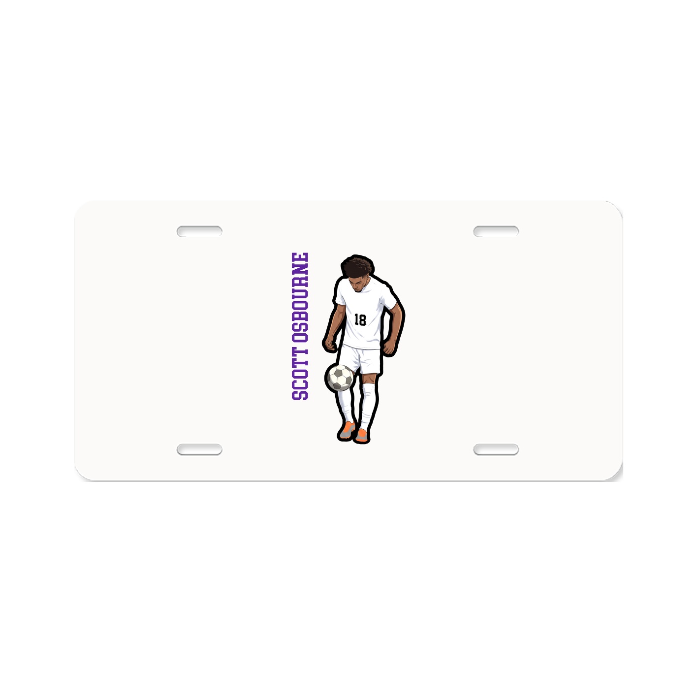 License Plate — Name Vertical in Classic