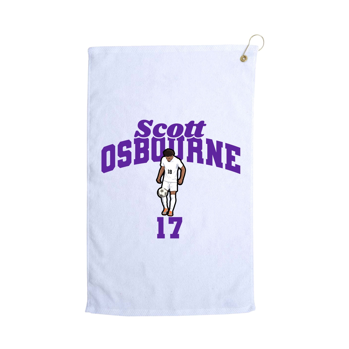Golf Towel — Signature Arch in White