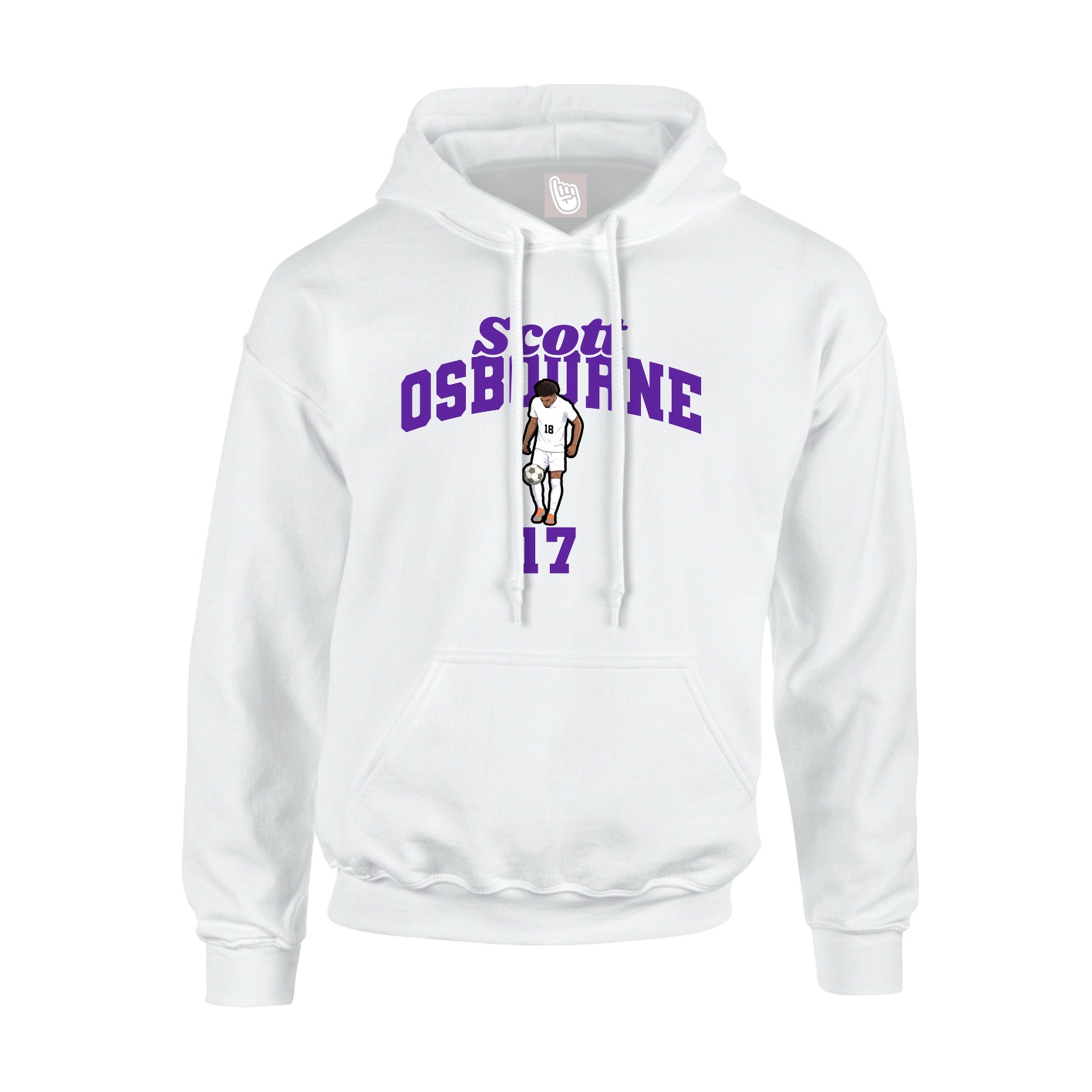 Hoodie — Signature Arch in White